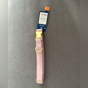 Top Paw Light Pink Dog Collar with Gold Buckle